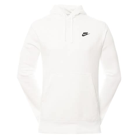 nike pullover herren weiß schwarzes nikezeichen|Nike Club Fleece Hoodie (BV2654) white/white/black (BV2654 .